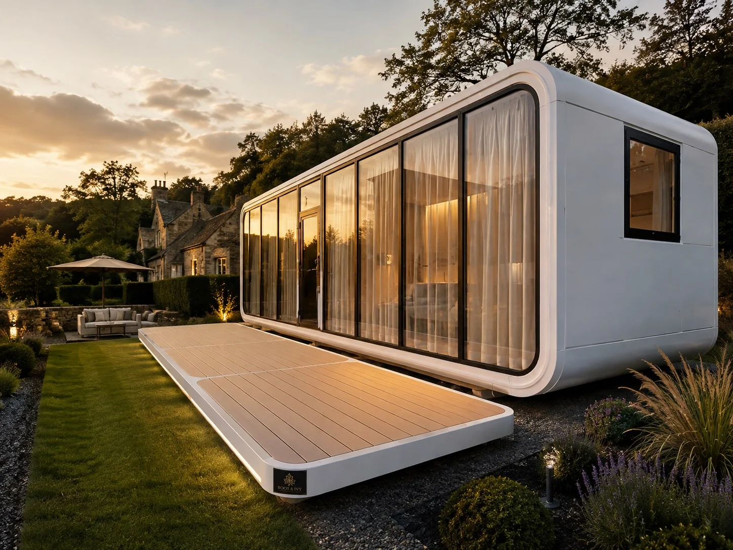 Ivy 30 side elevation with deck